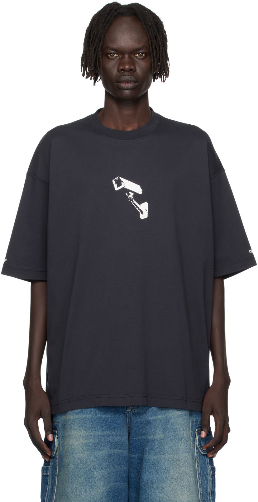 Футболка VETEMENTS VETEMENTS 'CCTV' Oversized T-Shirt чорний | UH76TR440B