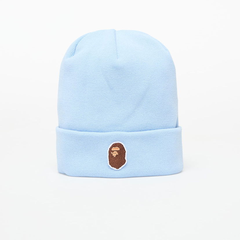 Шапка BAPE A BATHING APE One Point Ape Head Knit Cap Синій | 001HTL301006MSAX