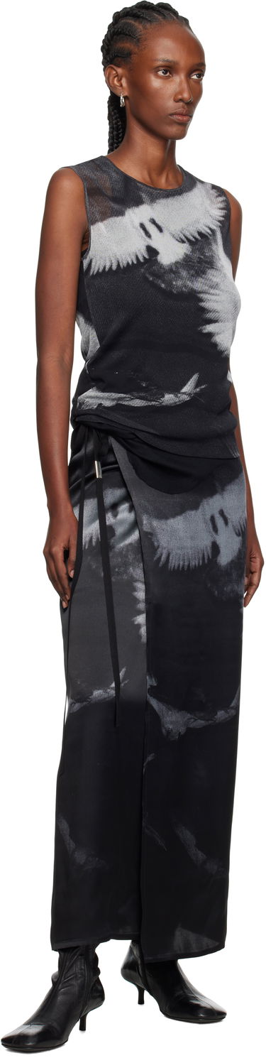 Безрукавка Ann Demeulemeester Ann Demeulemeester Doves Printed Tulle Tank Top чорний | 2520-W-JTO05-FA657-D0097, 3