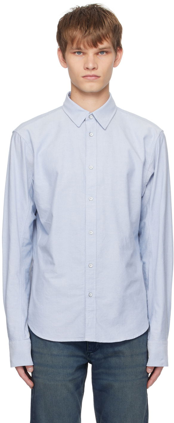 Сорочка rag & bone Rag & Bone Engineered Button-Up Shirt Синій | MBW23SA422X2ML