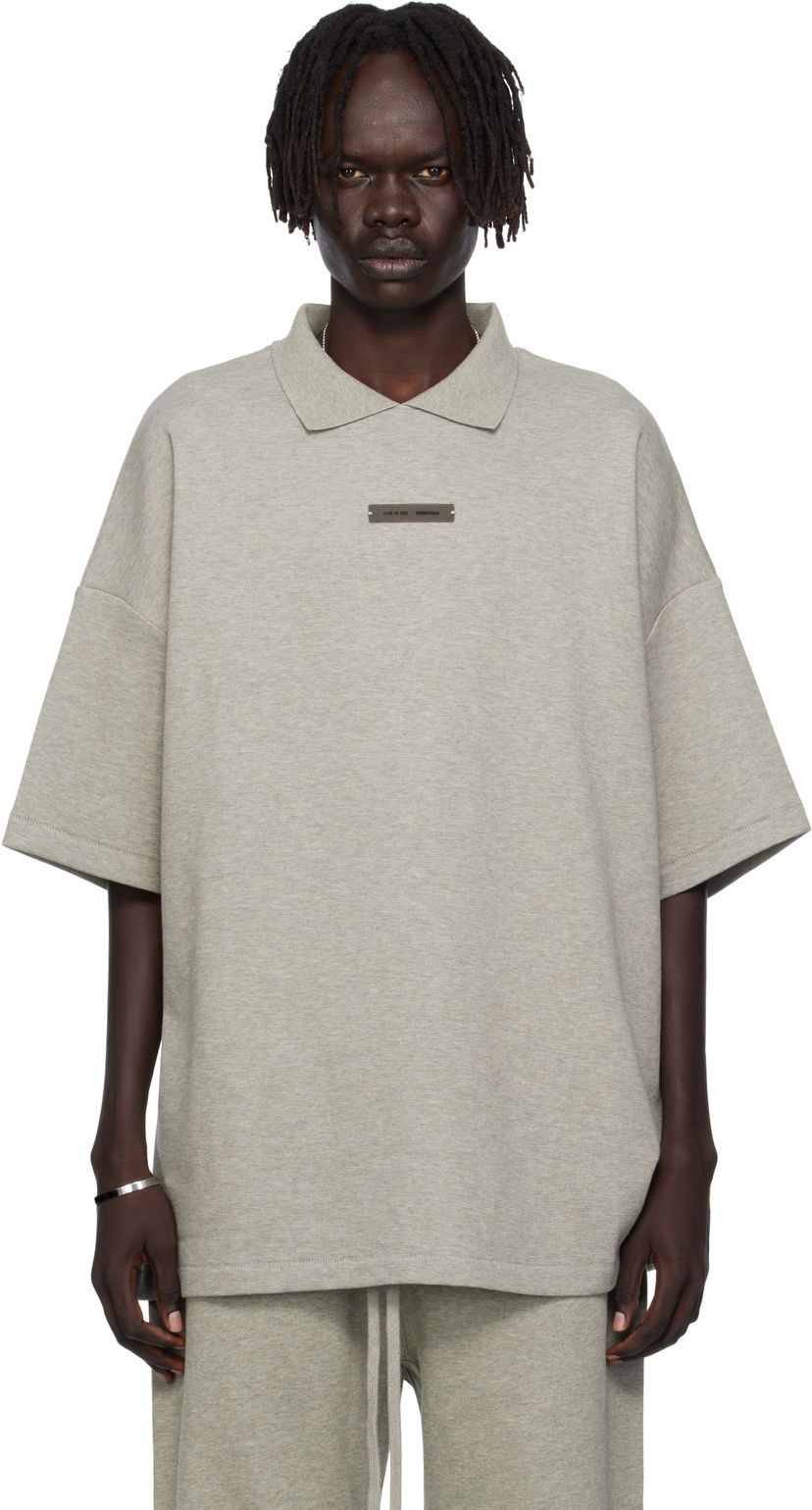 Сорочка поло Fear of God ESSENTIALS 90s Fit Piqué Short Sleeve Polo Сірий | 125SP254405F
