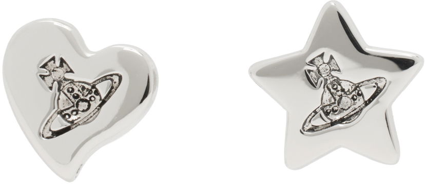 Сережки Vivienne Westwood Priscilla Heart And Star Earrings білий | 6201033B-02P157-FJ