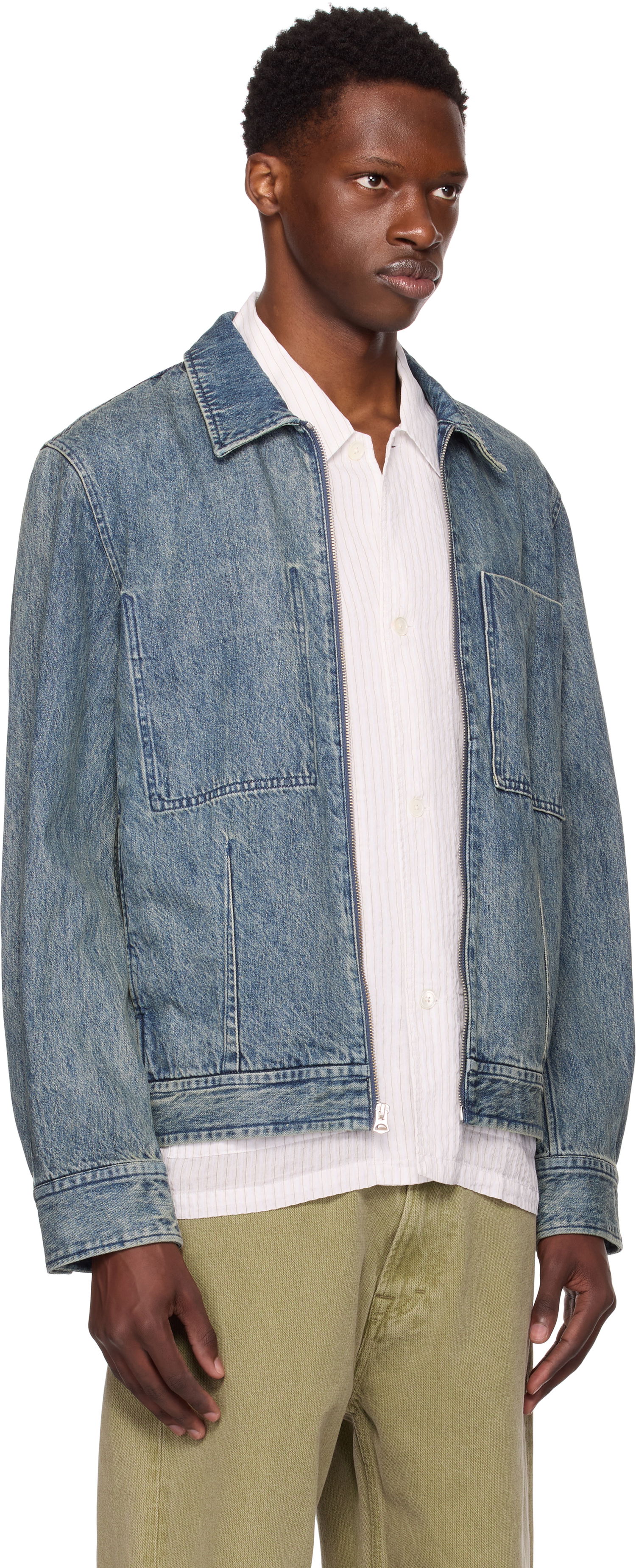 Куртка rag & bone Rag & Bone Simon Garage Denim Jacket Синій | MBW25P2011DNML, 1