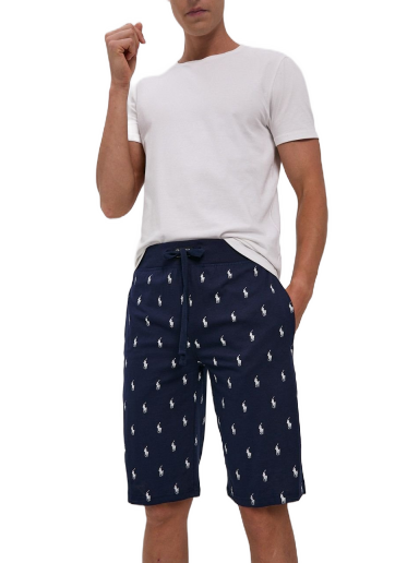Шорти Polo by Ralph Lauren Sleepwear All Over Pony Sweat Short темно-синій | 714844765001