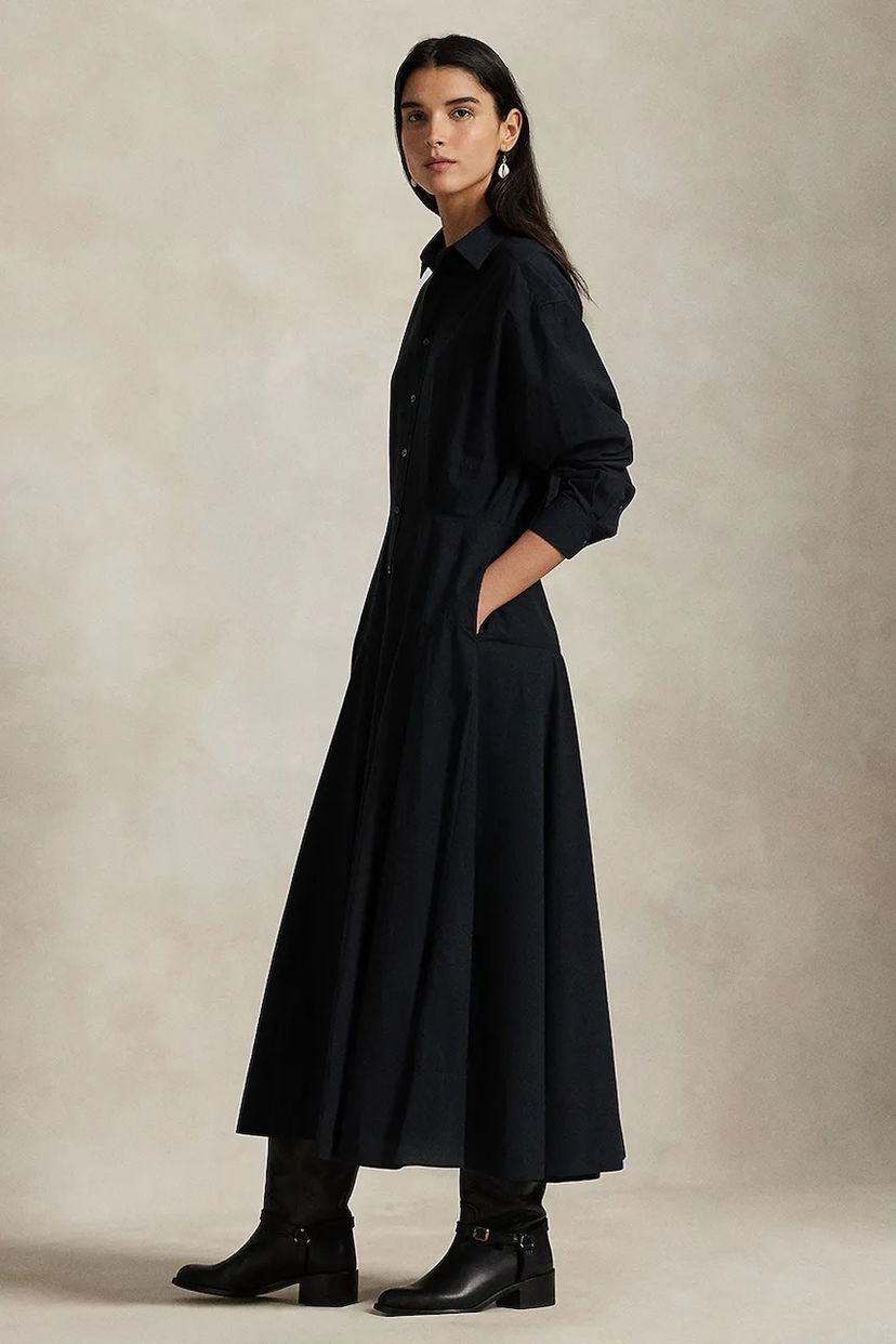плаття Polo by Ralph Lauren Polo Ralph Lauren Maxi Shirt Dress чорний | 211972042