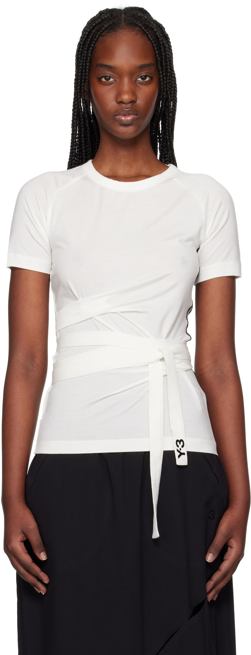 Футболка Y-3 Y-3 Wrap T-Shirt білий | JM7854