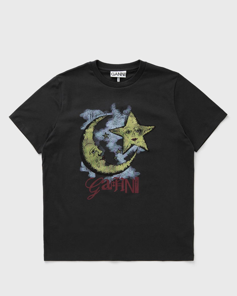 Футболка GANNI Relaxed Graphic T-Shirt L чорний | T4058-252