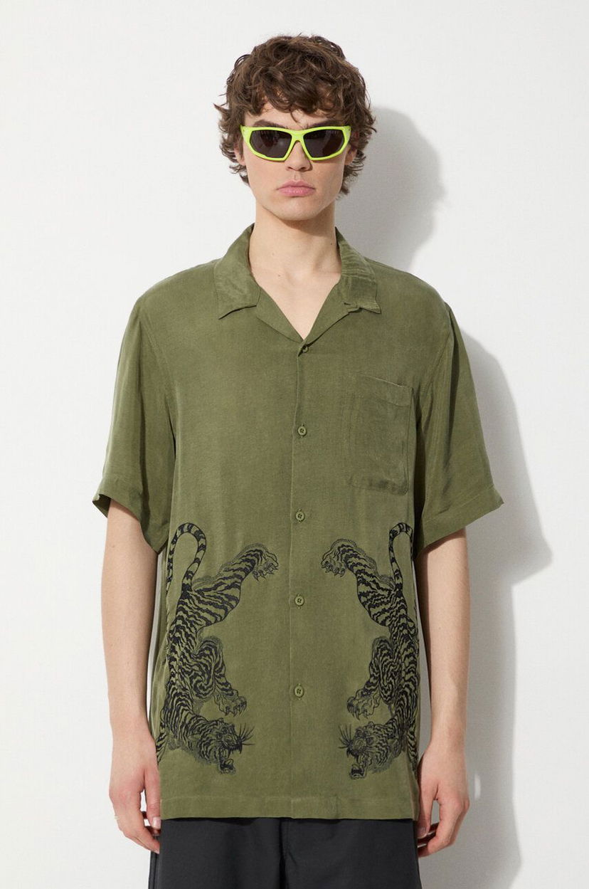 Сорочка Maharishi Maharishi Take Tora Relaxed Fit Shirt Зелений | 5100.OLIVE