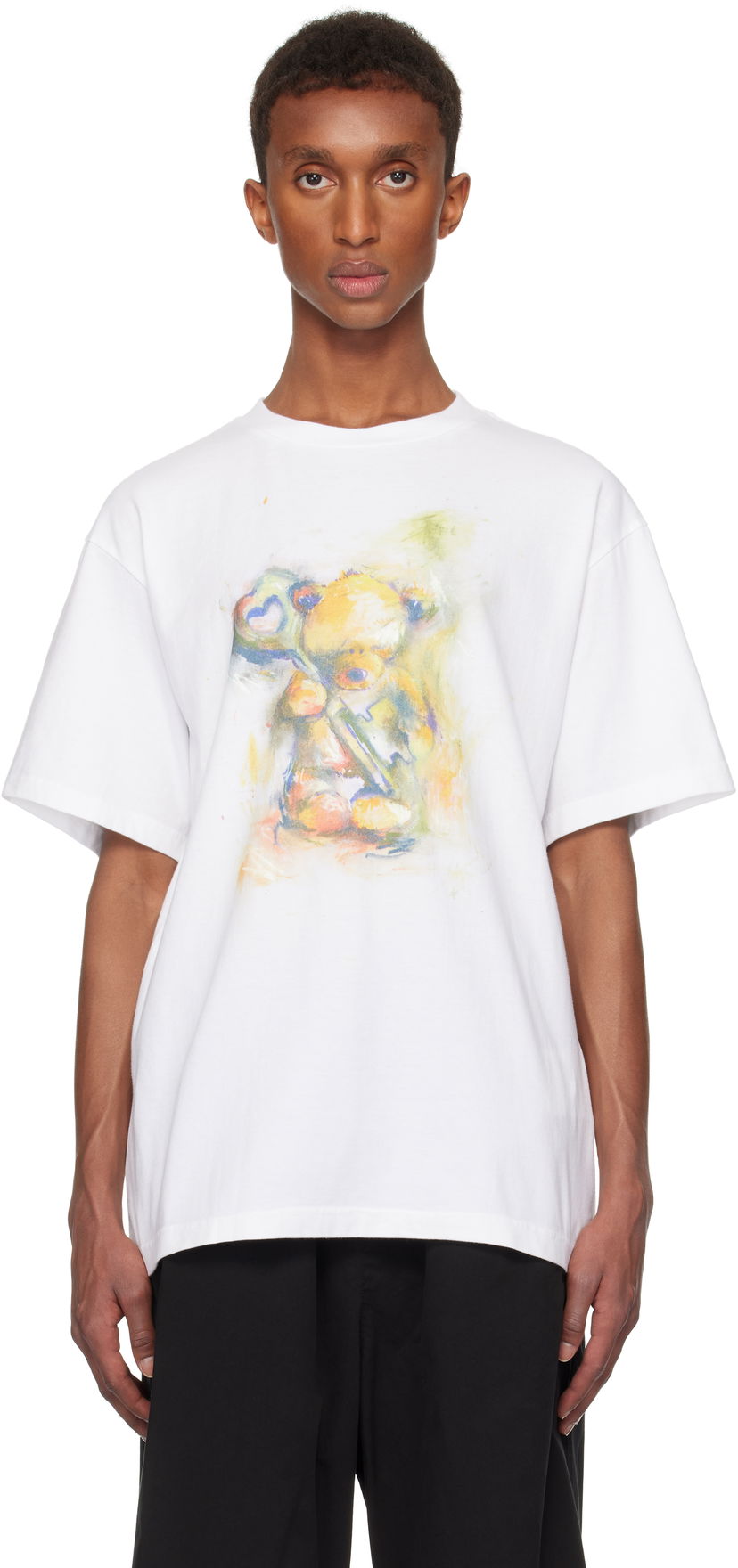 Футболка We11done We11done Graphic Print T-Shirt білий | WD-TT3-24-752-U-WH