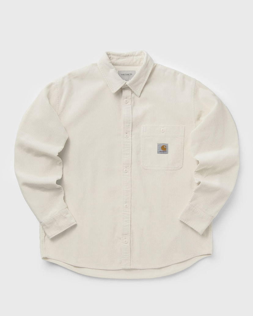 Сорочка Carhartt WIP Long Sleeve Flint Corduroy Button-Up Shirt with Chest Pocket бежевий | I035837-1NG.XX