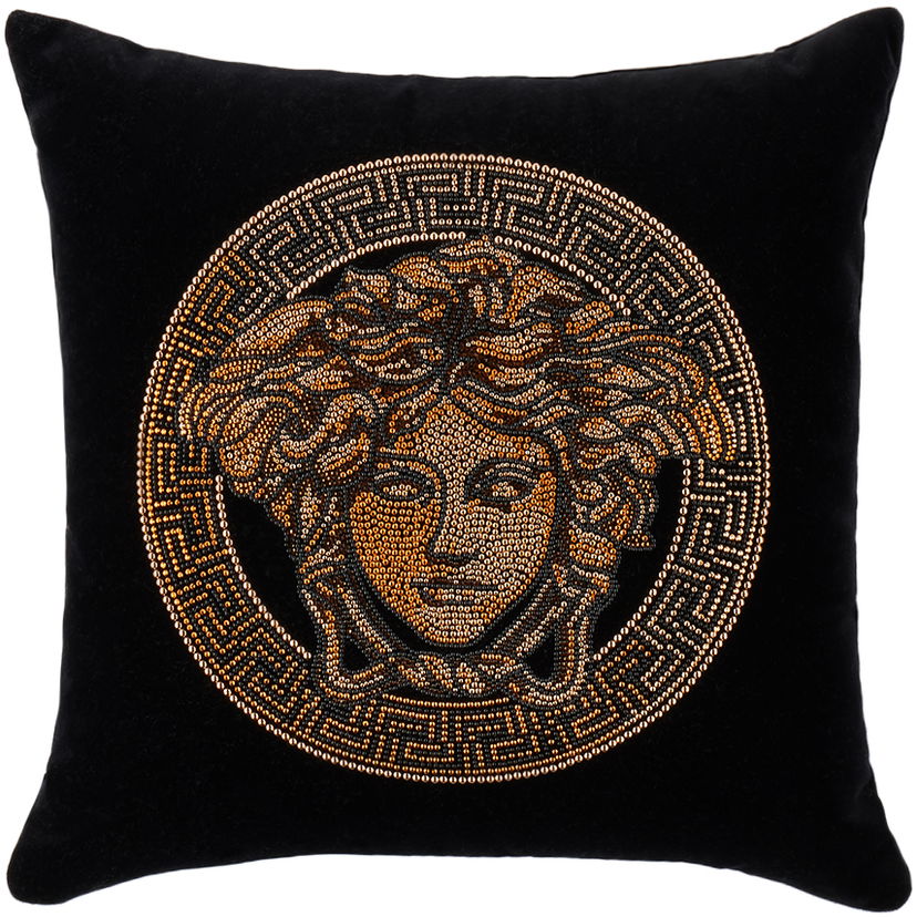 Домашній декор Versace Black Studded Icon Cushion чорний | ZCU454500_ZCOV0002