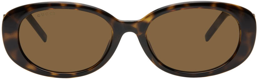 Сонцезахисні окуляри Gucci Brown G String Round Oval Sunglasses бежевий | GG1684SA-004