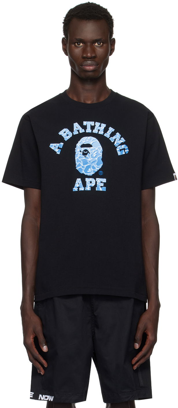 Футболка BAPE ABC Sea Surface Camo College T-shirt чорний | 001TEK701005F