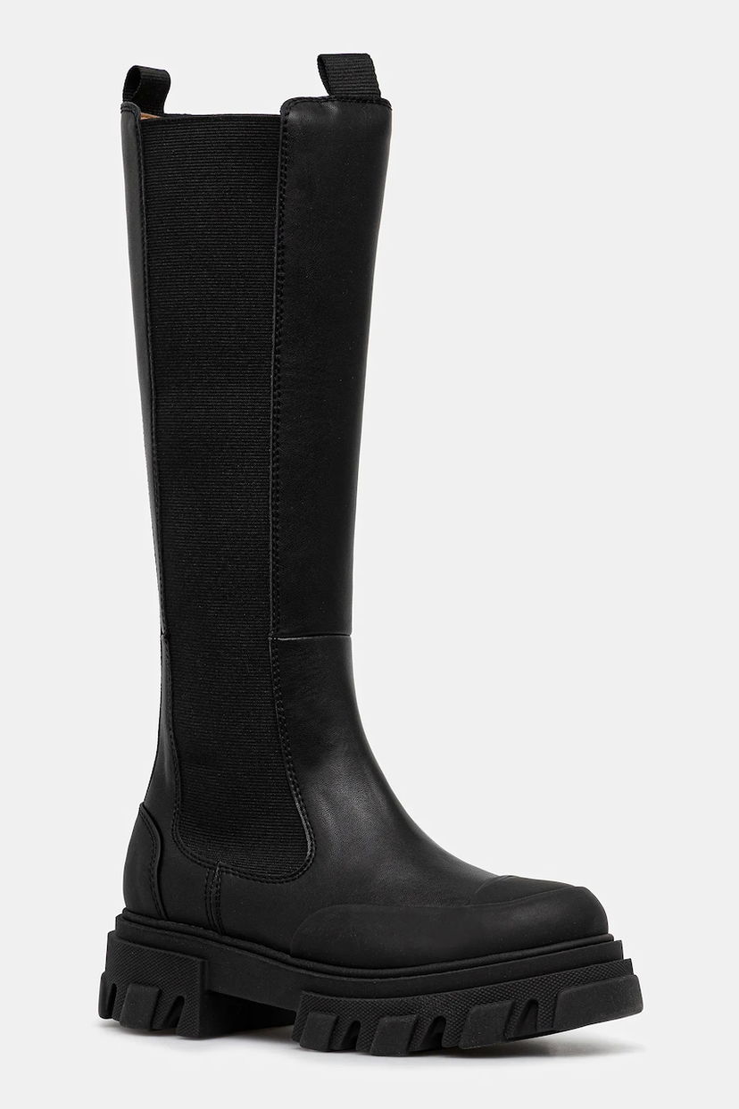 Кросівки та взуття GANNI GANNI Cleated High Chelsea Boots чорний | S3240