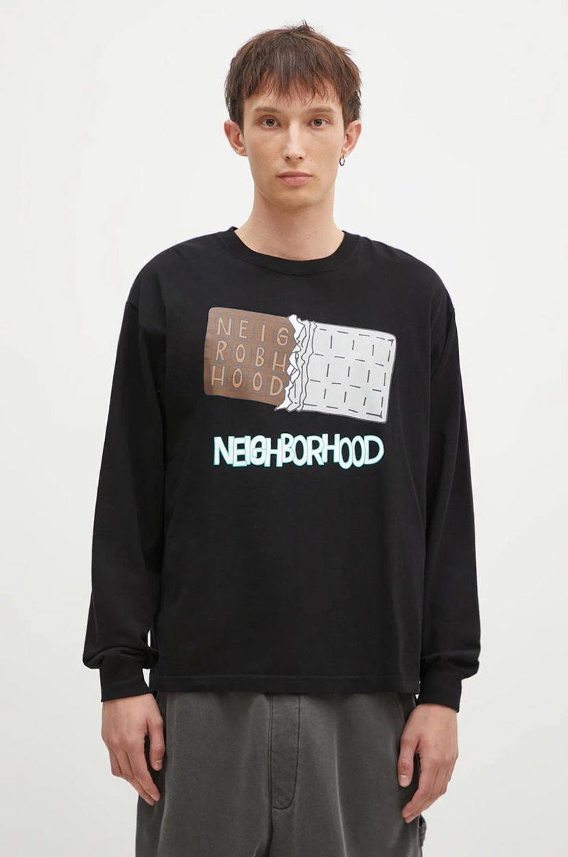 Футболка Neighborhood Chocolate Bar Graphic Longsleeve T-Shirt чорний | 242PCNH.LT18
