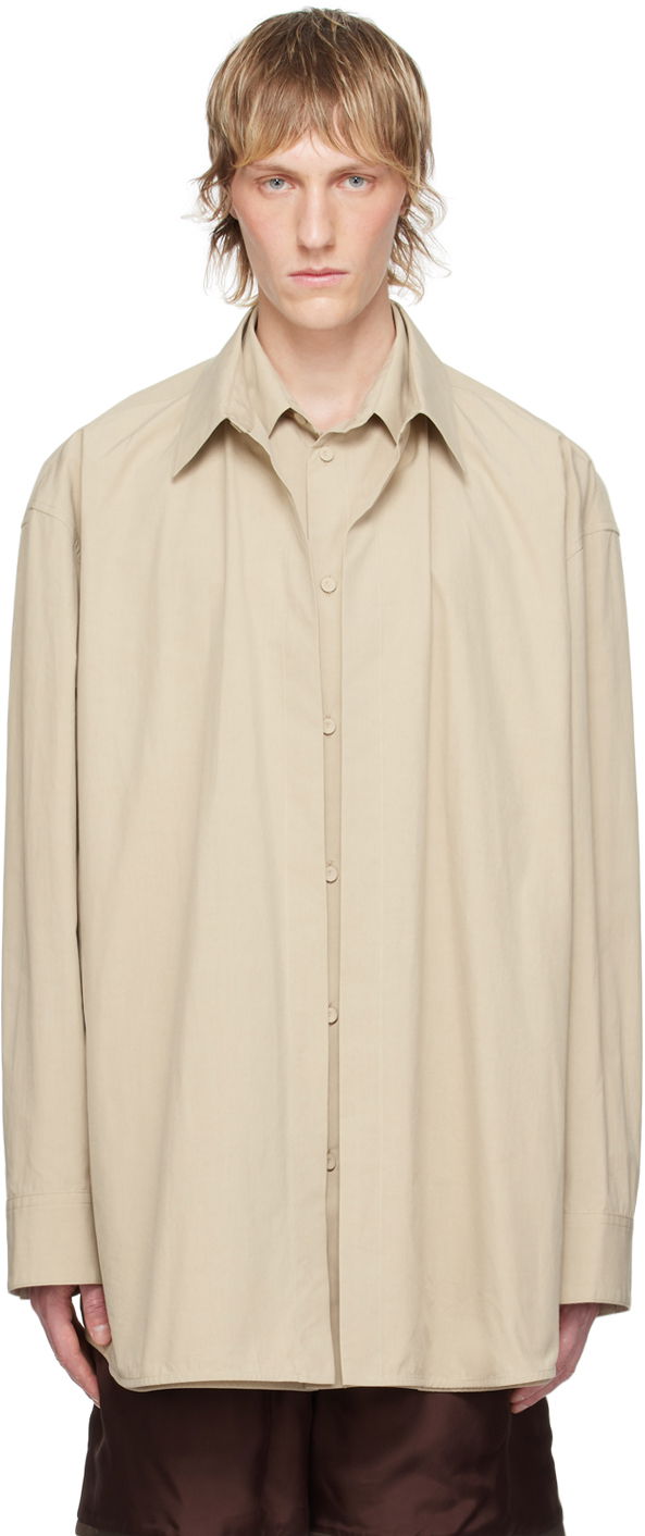 Сорочка Jil Sander Jil Sander Layered Shirt бежевий | J21DL0140 J45248