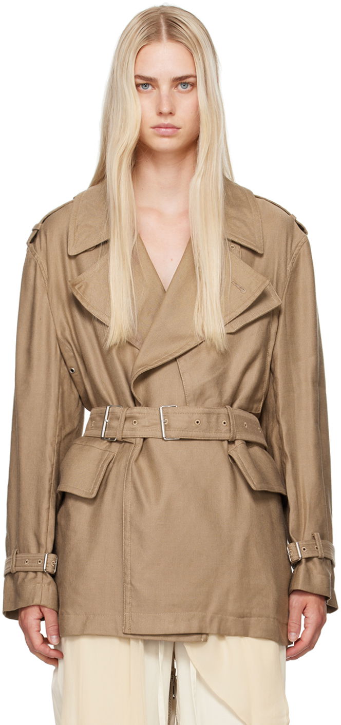 Тренчкот Helmut Lang Helmut Lang Rider Trench Coat бежевий | O04HW401