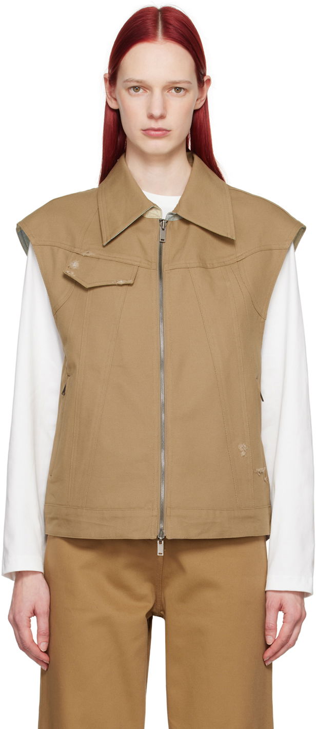 Жилет ADER ERROR Reversible Poel Vest бежевий | BN01SSVE0102BG