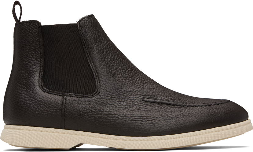 Кросівки та взуття BOSS BOSS Leather Chelsea Boots чорний | 50548107