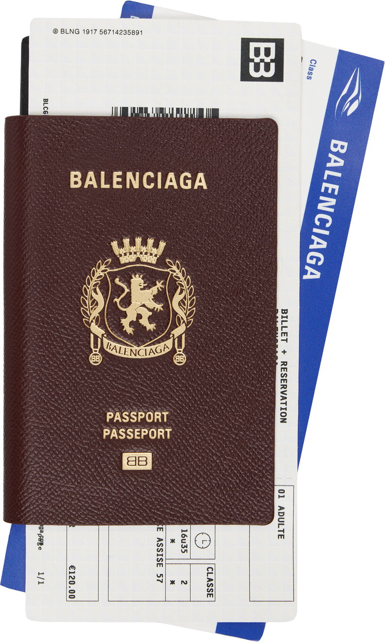 Гаманець Balenciaga Burgundy Passport Long Wallet Коричневий | 787777 2AA3R