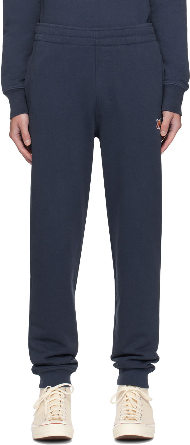 Спортивні штани MAISON KITSUNÉ Navy Fox Head Regular Sweatpants темно-синій | LM01114KM0001