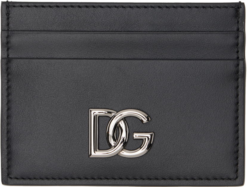 Гаманець Dolce & Gabbana Black DG Card Holder чорний | BP0330AW576
