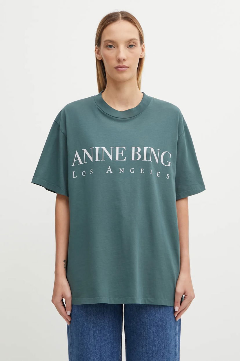 Футболка Anine Bing Anine Bing Ashton Oversized T-Shirt Зелений | A.08.10133