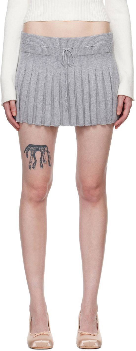 Спідниця GUIZIO Guizio Cielo Pleated Miniskirt Сірий | H23610S020