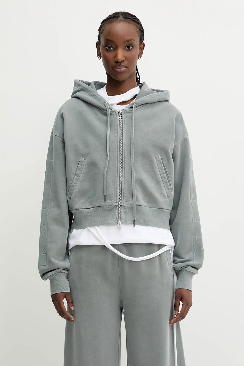 Світшоти Ksubi KSUBI Sott Origin Cropped Hoodie Сірий | WSP25FL003