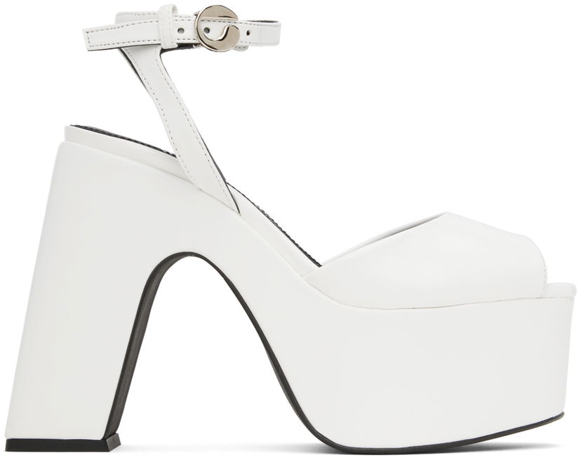 Кросівки та взуття Coperni Bridge Platform Sandals білий | COPSH14463