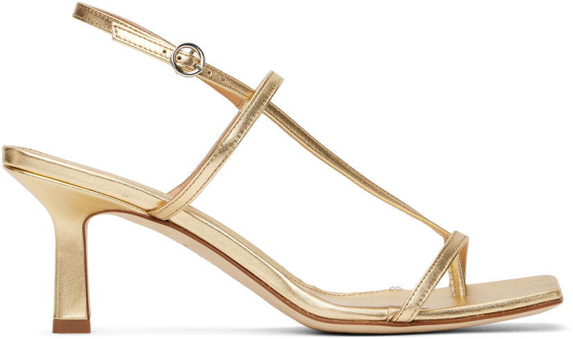 Аксесуари Aeyde Aeyde Elise Leather Toe-Post Heeled Sandals Металік | A11-HS-ASTS65CI-0121-902-007