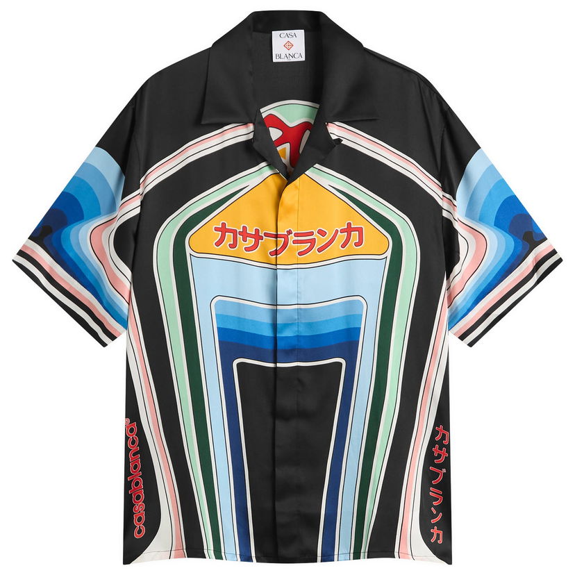 Сорочка Casablanca Casablanca Graphic Short Sleeve Shirt, Size Large чорний | MPF25-SH-003-06