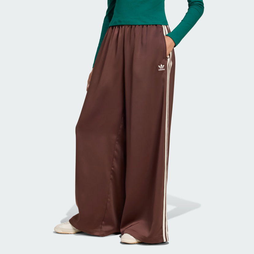 Штани adidas Performance Adicolor Satin Wide Leg Pants Коричневий | KD2541