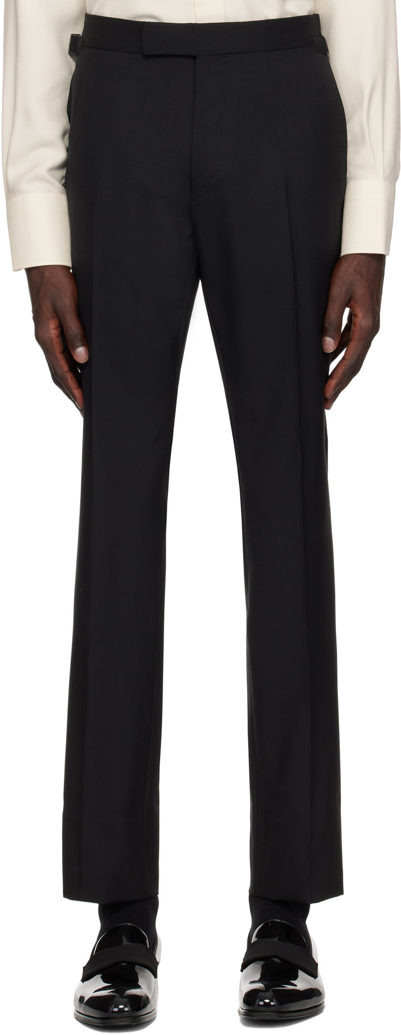 Штани Tom Ford Tom Ford Shelton Plain Weave Trousers чорний | PLSS01-WOS02