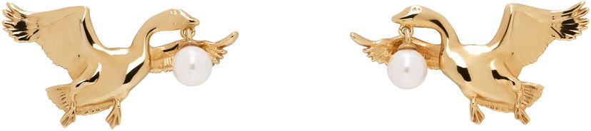 Сережки Moschino Moschino Archive Goose Pearl Drop Earrings Металік | 25171A910784011607