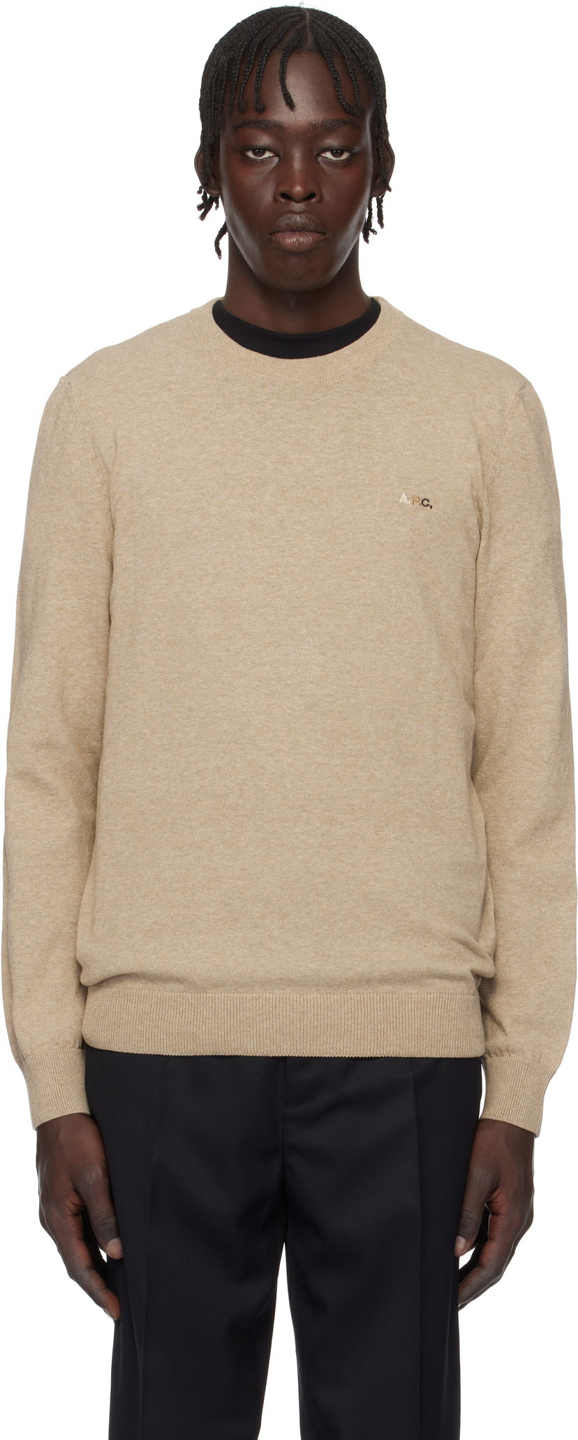 Cветр A.P.C. Louis Knit Sweater бежевий | COEZJ-H23402
