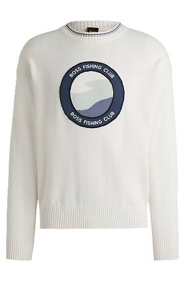 Cветр BOSS BOSS Fishing Club Sweater білий | 50536391