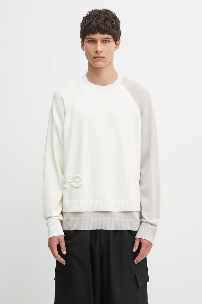 Cветр Y-3 Y-3 Logo Knit Sweater білий | KB4642