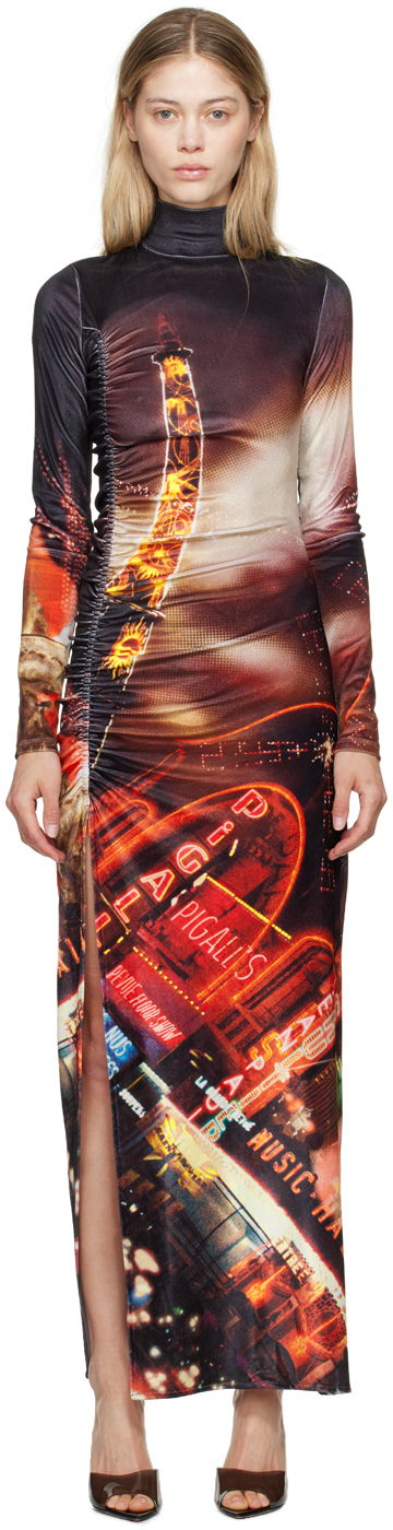 плаття Jean Paul Gaultier Gaultier 'The Velvet Pigalle' Maxi Dress Різнокольоровий | 24/30-F-RO257-J554-00301550