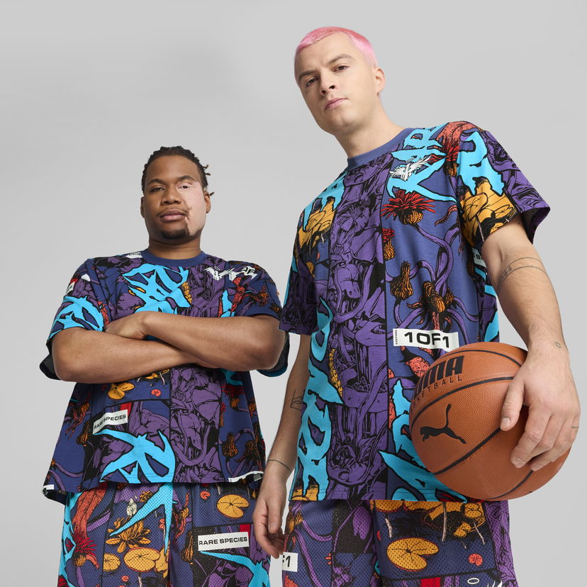 Футболка Puma Melo Phoenix All-Over Print Basketball T-Shirt Фіолетовий | 630757_01