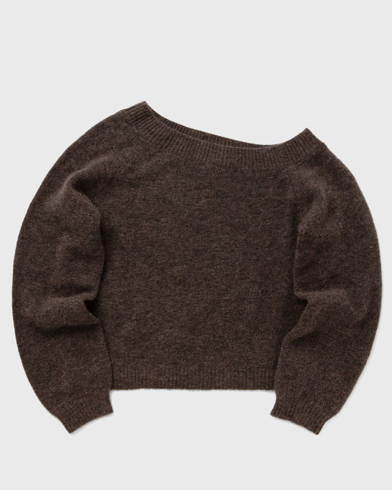 Cветр envii ENADA One-Shoulder Long Sleeve Knit Sweater, Size L Коричневий | E24400090-CHOCOLATE_MEL, 0
