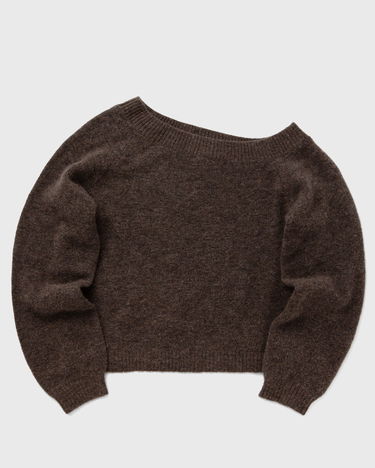 Cветр envii ENADA One-Shoulder Long Sleeve Knit Sweater, Size L Коричневий | E24400090-CHOCOLATE_MEL, 0