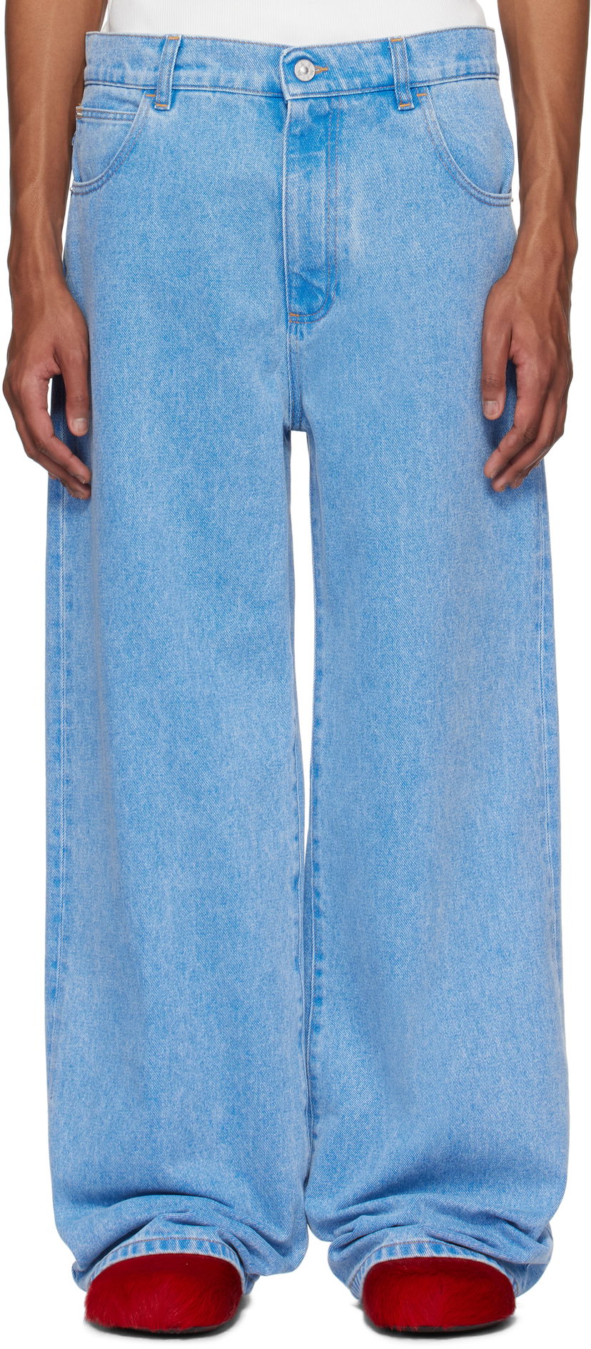 Джинси Marni Marni Organic Wide-Leg Jeans Синій | PUJU0103A0 USCW91