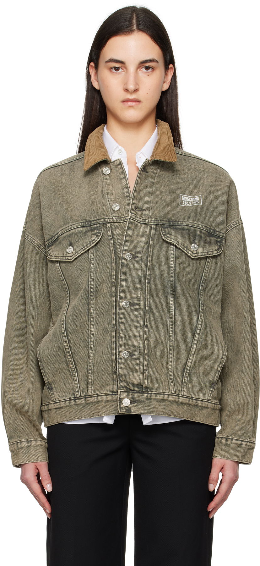 Куртка Moschino Moschino Jeans Vintage Denim Jacket Зелений | 251K10508