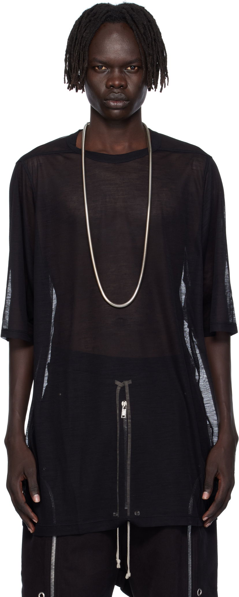 Футболка Rick Owens Rick Owens Concordians Jumbo Short Sleeve T-Shirt чорний | RU02E1274 JWR