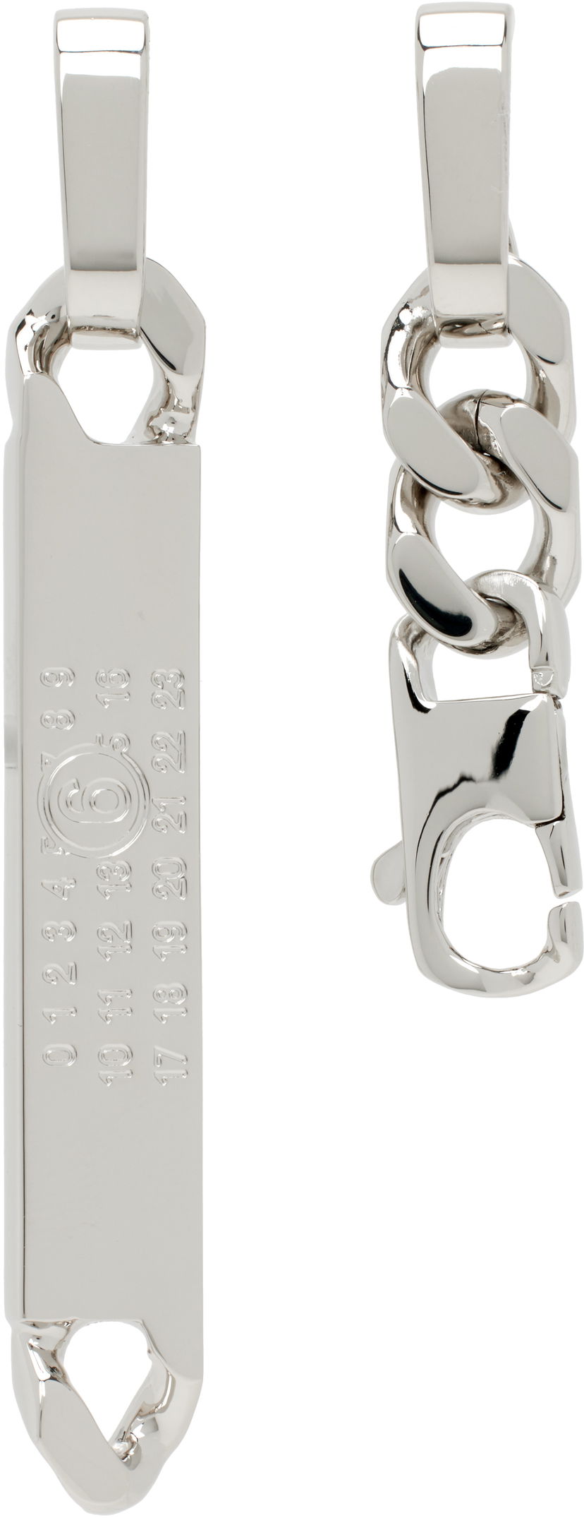Брелоки Maison Margiela MM6 Maison Margiela Chain Drop Earrings Металік | SM6VG0099 P8371