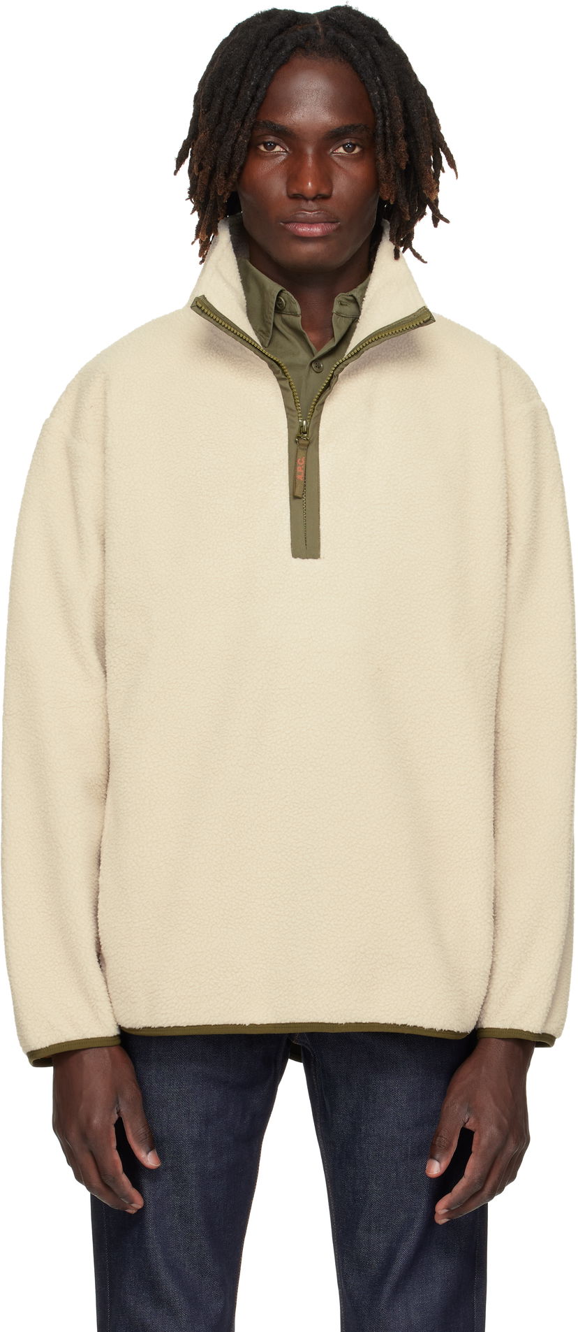 Cветр A.P.C. A.P.C. Willy Fleece Pullover бежевий | PSAIF-H27990