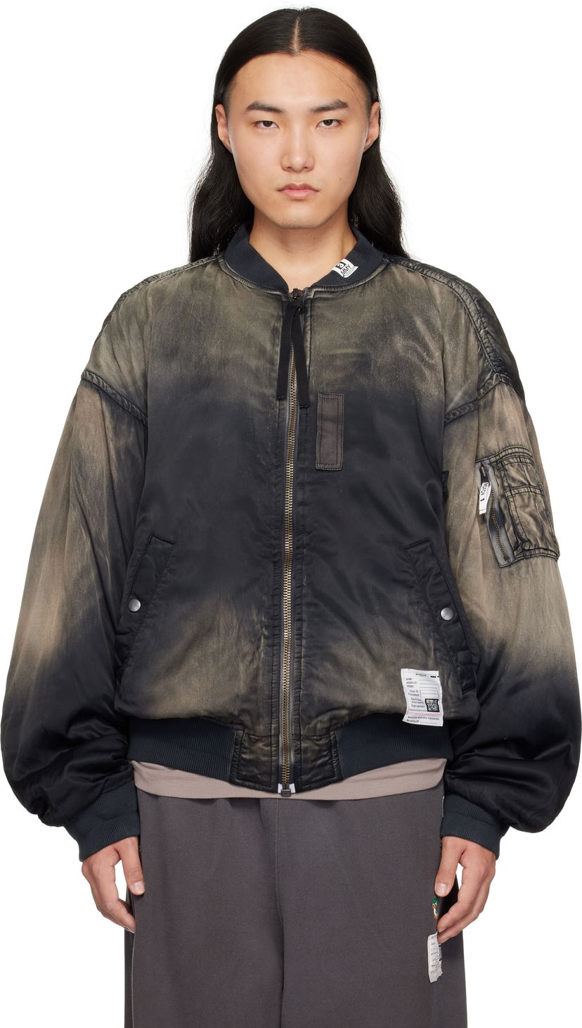 Куртка бомбер Maison MIHARA YASUHIRO MIHARA YASUHIRO Distressed Flight Bomber Jacket чорний | J13BL151
