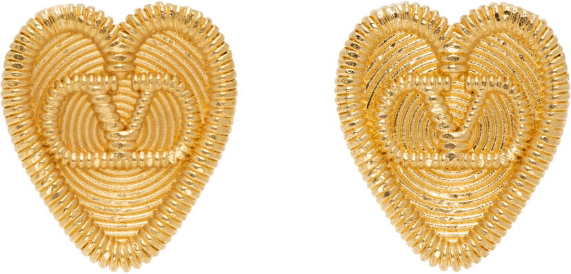Сережки Valentino Valentino Garavani Fil Perdu Heart Gold Earrings Металік | 6W0J0Z54MET
