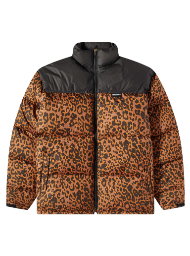Пуховик VETEMENTS Logo Puffer Jacket Leopard/Black Помаранчевий | UE54JA120L